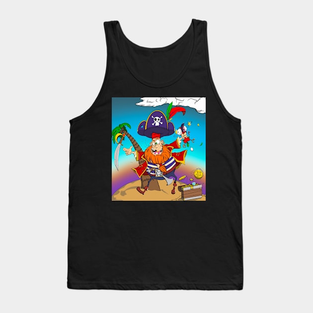 Pirate treasure Tank Top by Goodtimecomics